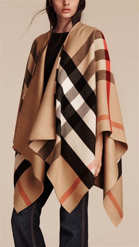 plaid burberry poncho|burberry ponchos on sale.